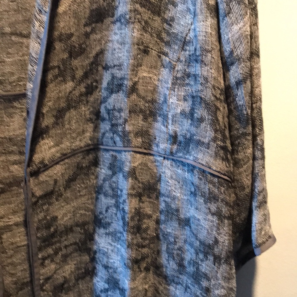Eileen Fisher Gray Linen-Blend Open-Front Jacket - Picture 2 of 7